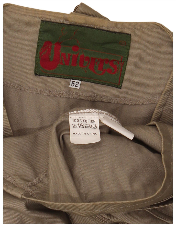 Univers Herren Utility Gilet IT 52 XL Beige Baumwolle
