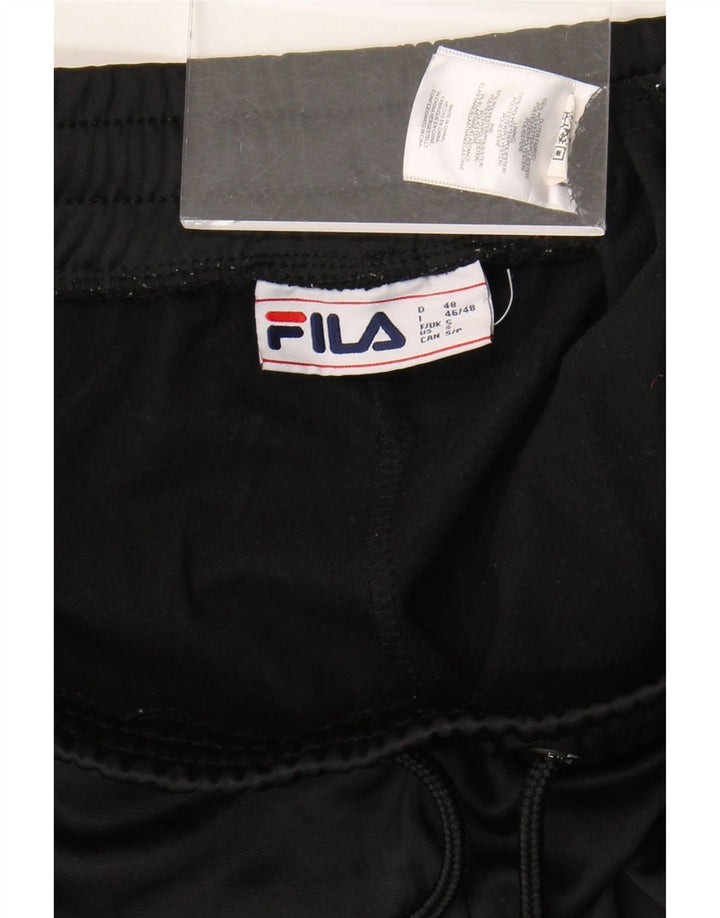 Fila Herren-Trainingsanzughose mit grafischem Muster, klein, schwarz gestreift, Polyester