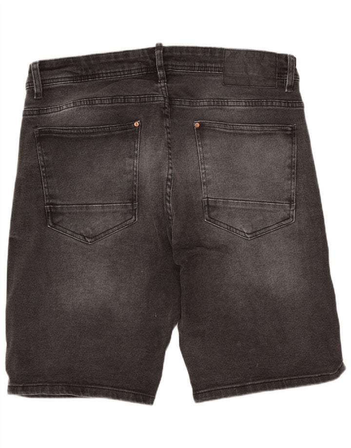 ZARA Herren Jeansshorts EU 46 XL W36 Graue Baumwolle