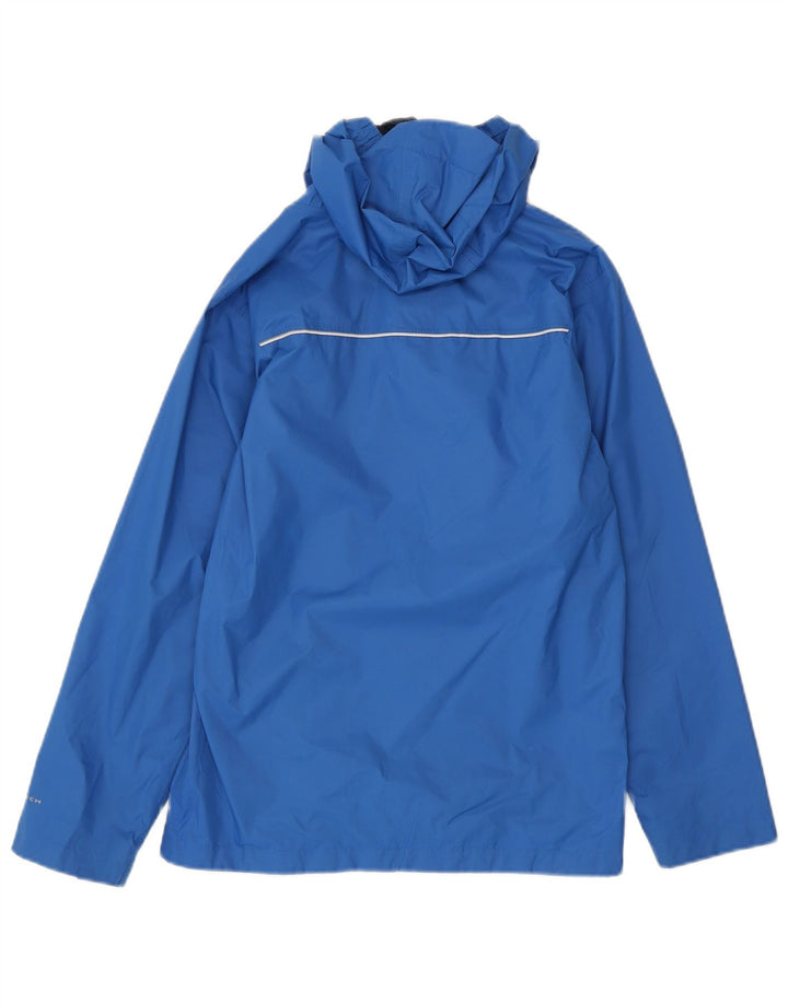 Columbia Jungen Omni-Tech Regenjacke mit Kapuze, 14–15 Jahre, groß, blaues Nylon