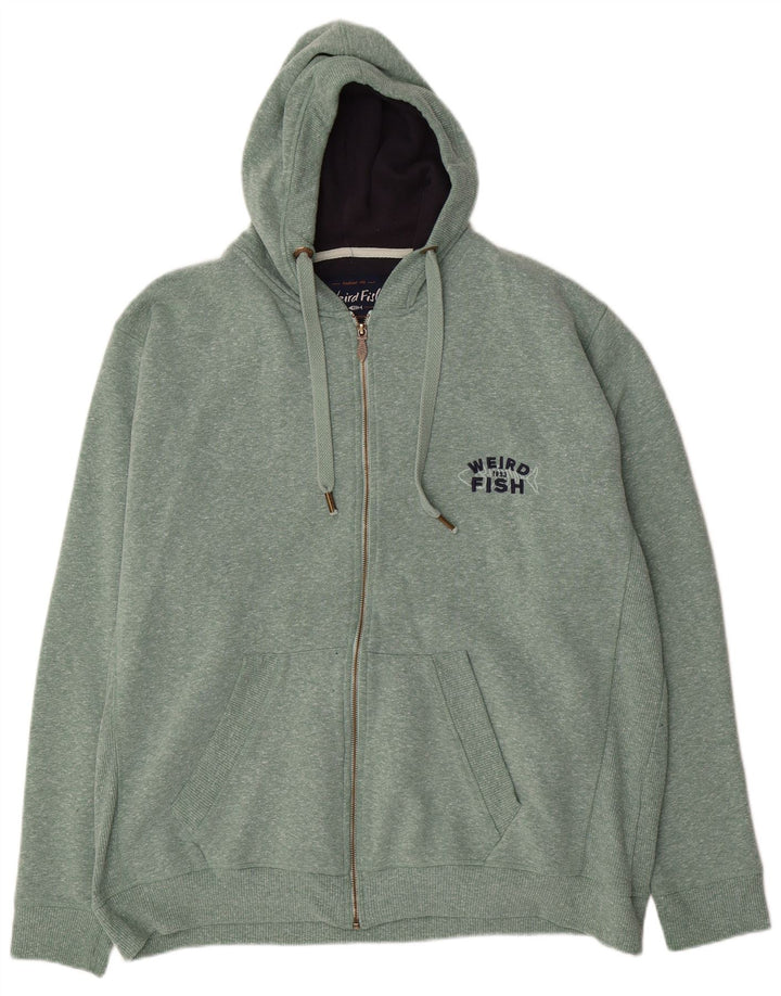 Weird Fish Herren-Kapuzenpullover mit Reißverschluss, 3XL, grünes Polyester