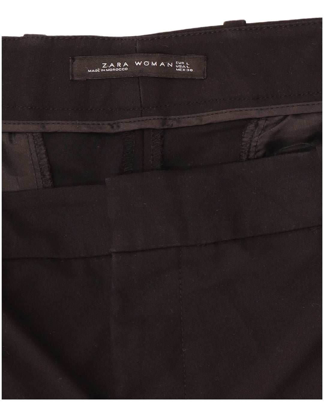 Zara Slim Chino-Hose für Damen, Größe L, W34, L27, Schwarz