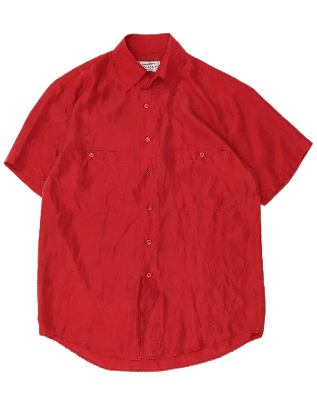 James Dillon Herren Kurzarmhemd Small Rot