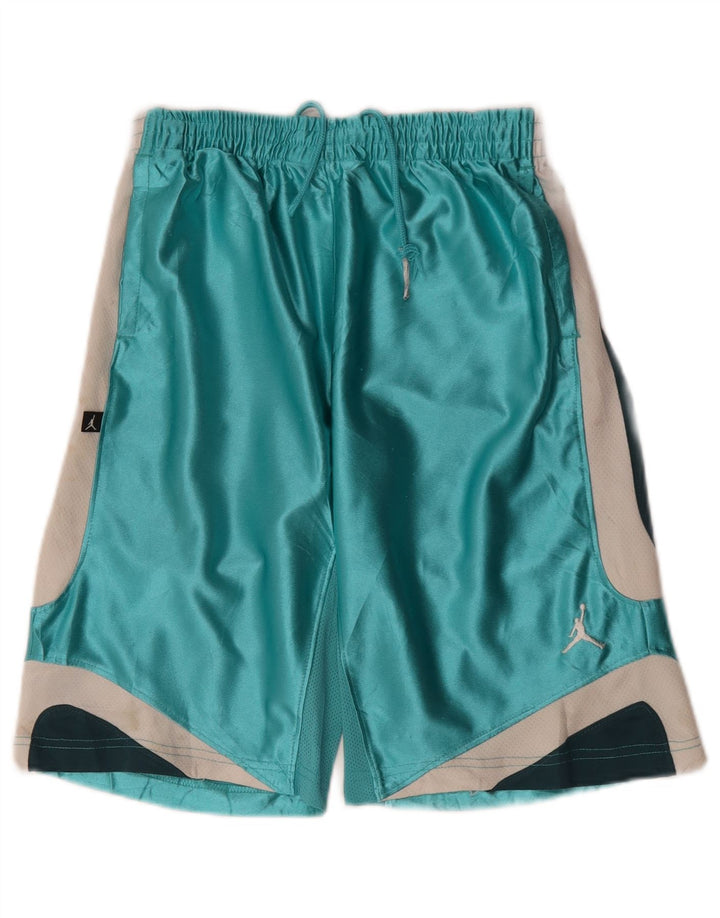 Jordan Sportshorts für Jungen, 12–13 Jahre, groß, grünes Farbblock-Polyester