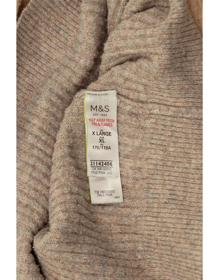 Marks & Spencer Damen-Pullover mit Rollkragen, UK 18, XL, Beige