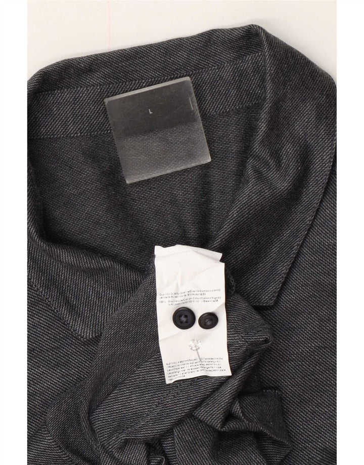 Hugo Boss Herren Slim Fit Hemd Große graue Baumwolle