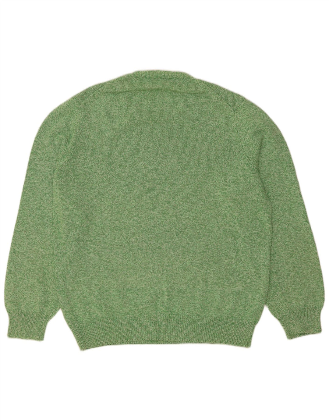 Henry Cottons Herren-Pullover mit Rundhalsausschnitt, mittelgrüne Baumwolle