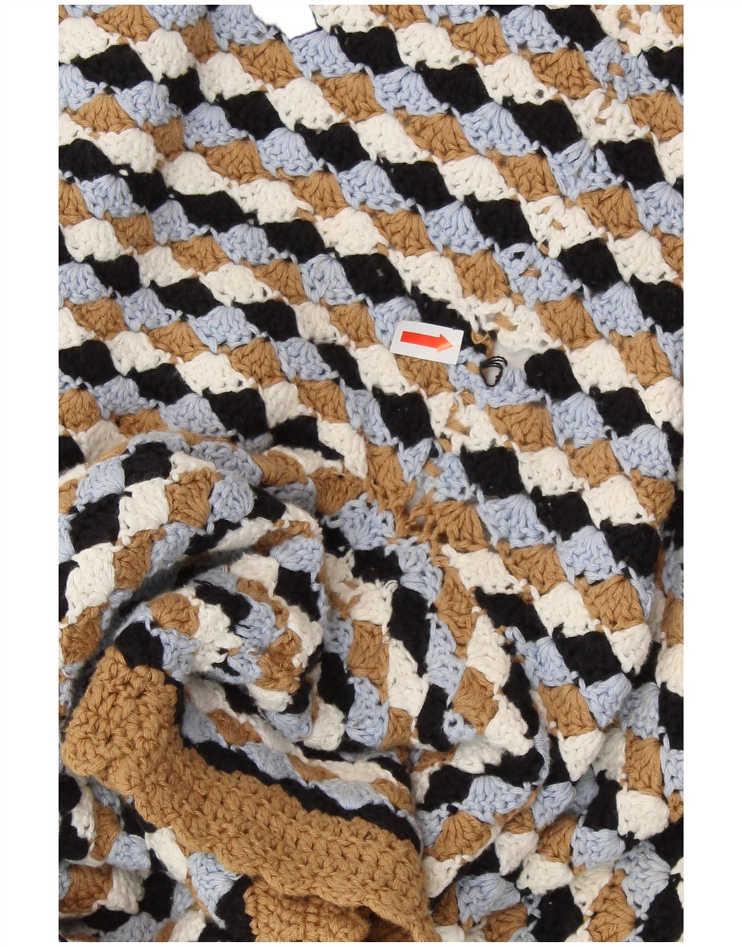 ZARA Damen Crop-Pullover mit U-Boot-Ausschnitt, Gr. 44, Größe L, mehrfarbig