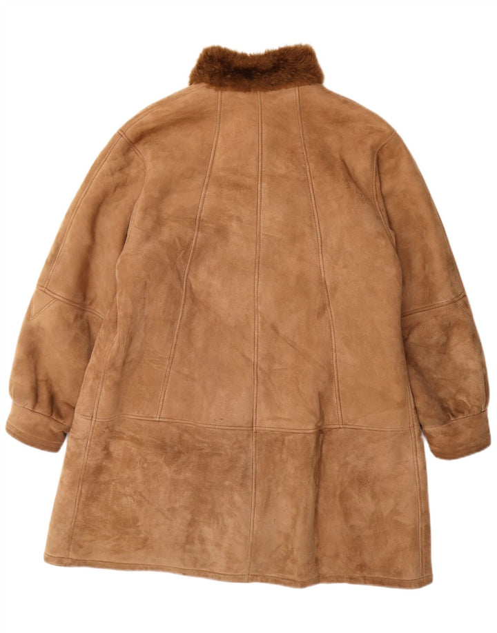 Sinclair Damen-Lammfellmantel IT 48 XL Braunes Lammfell