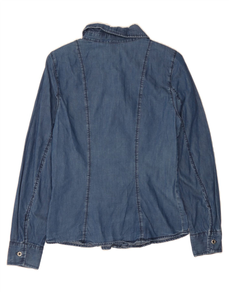 VERO MODA Womens Denim Shirt UK 10 Small Blue Vintage Vero Moda and Second-Hand Vero Moda from Messina Hembry 