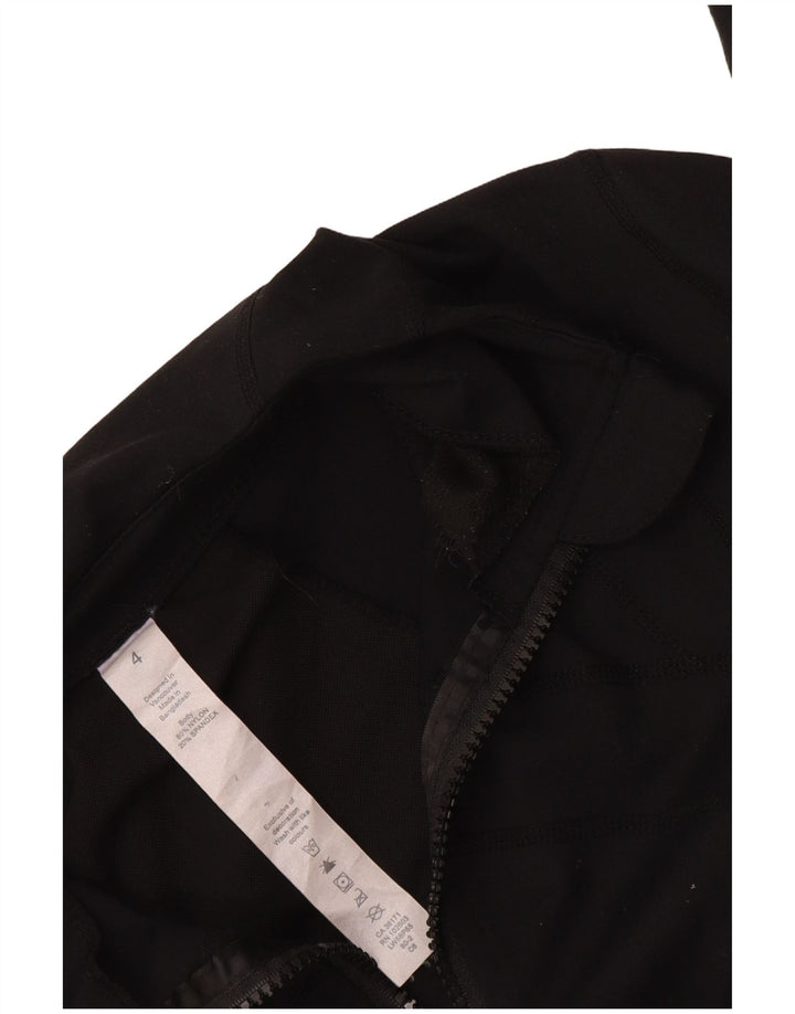 Lululemon Damen-Trainingsanzug-Topjacke, US-Größe 4, Small, schwarzes Nylon