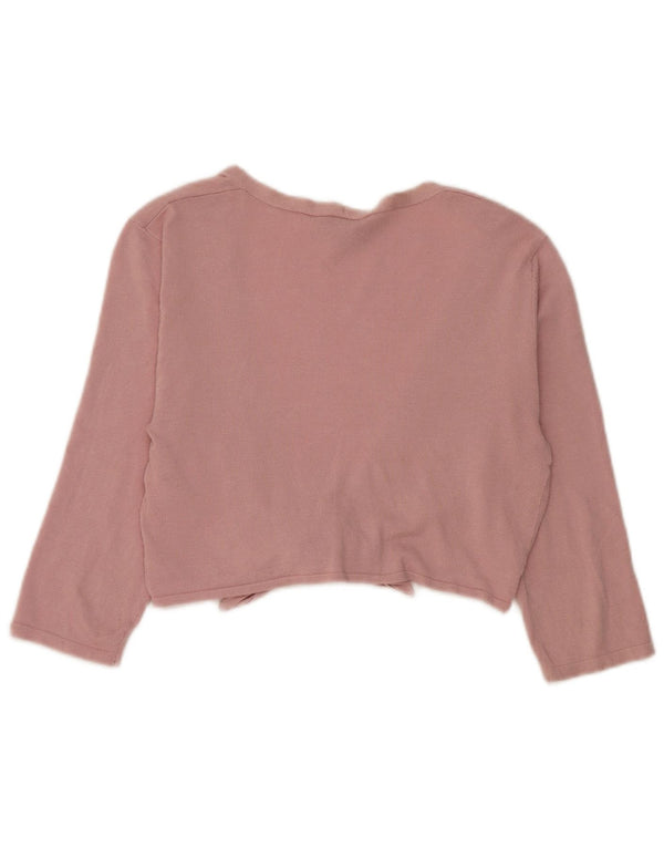 Phase Eight Damen Crop 3/4 Ärmel vorne gebunden Cardigan Top UK 10 Small Pink