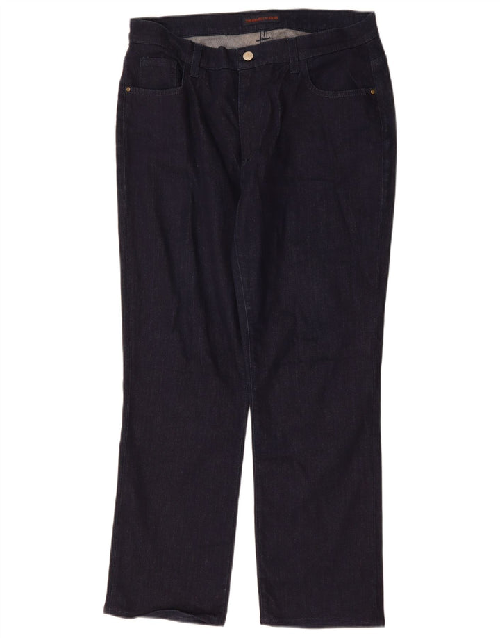 Trussardi Damen Straight Jeans IT 48 XL W34 L28 Marineblau Polyester