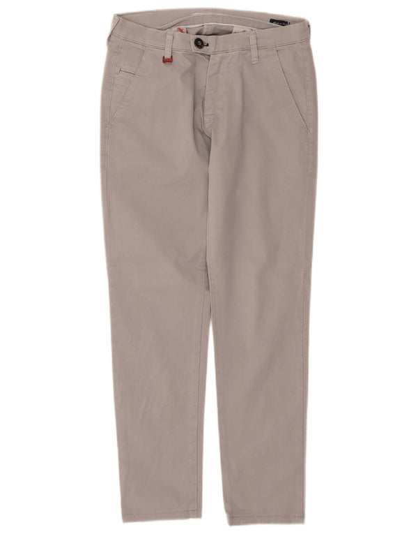 Liu Jo Damen Slim Fit Chinohose IT 42 Medium W28 L28 Graue Baumwolle