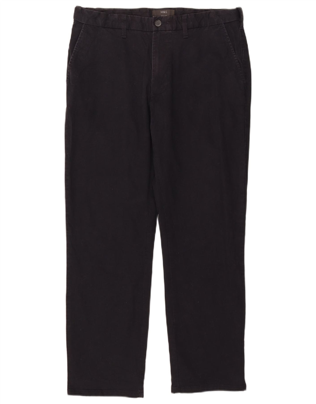 Marks & Spencer Herren-Chinohose, normal, W34, L29, Schwarz, Baumwolle