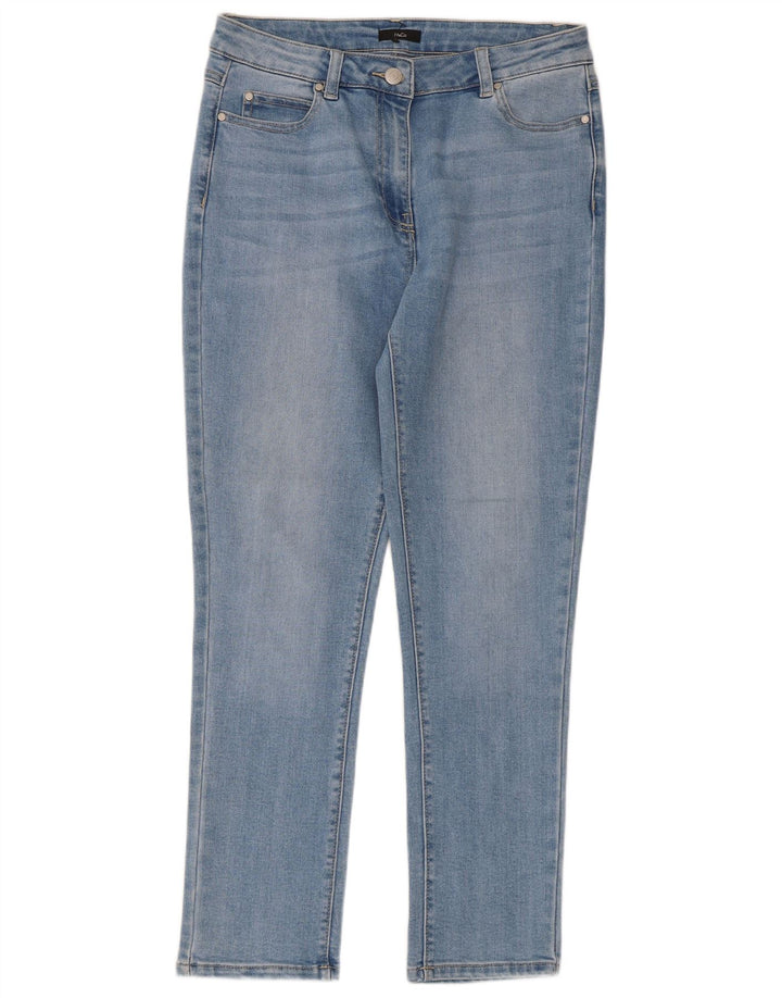 M&Co Damen Slim Jeans UK 12 Medium W32 L27 Blaue Baumwolle