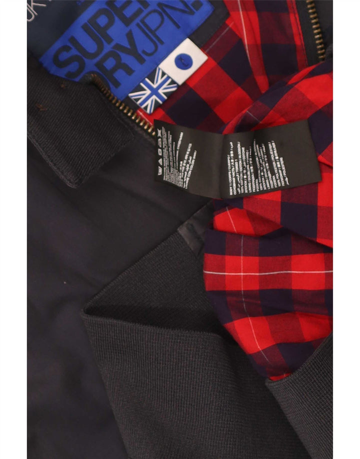 Superdry Herren Bomberjacke UK 42 XL Marineblau Baumwolle