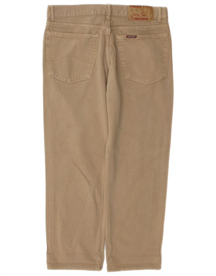 Carrera Herren verkürzte gerade Jeans W32 L26 Beige