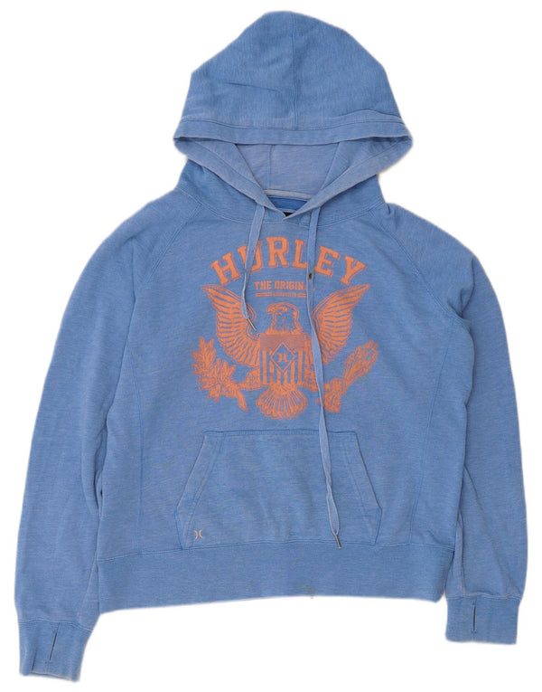 Hurley Damen-Pullover mit grafischem Kapuzenpullover, Gr. 40, Größe L, Blau