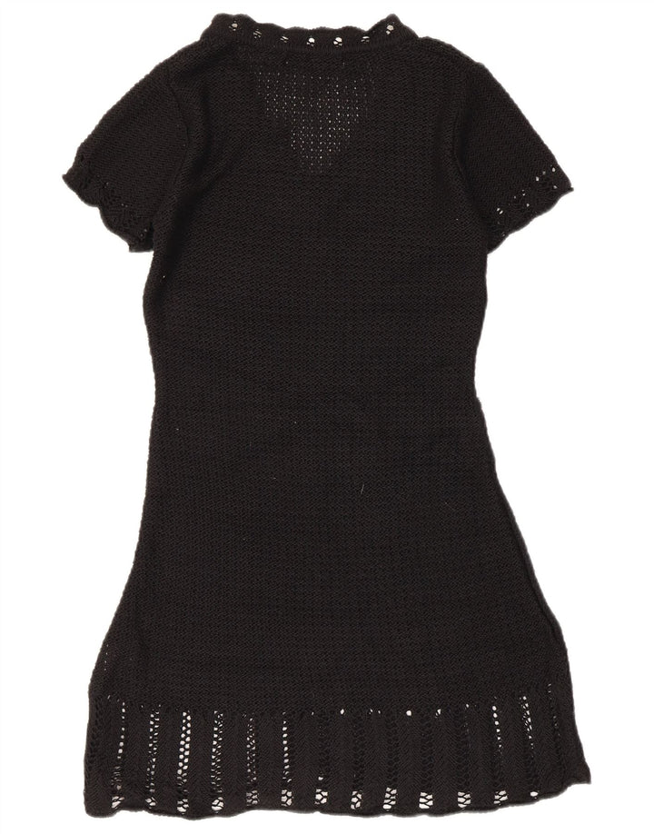 Zara Häkelkleid in A-Linie für Damen, UK 12, Mittelschwarz, Acryl