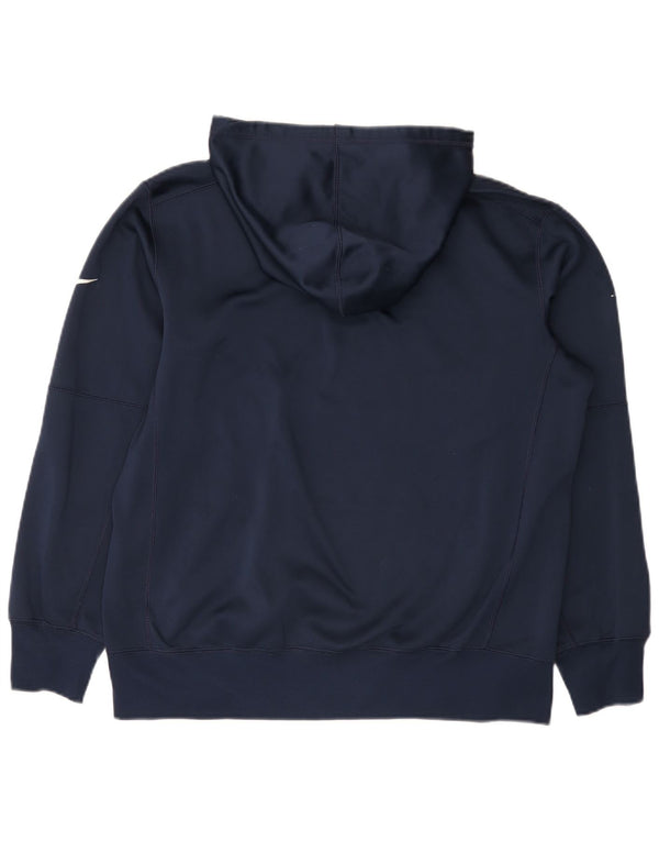 Nike Mens New England Patriots Graphic Hoodie Jumper Medium Navy Blue