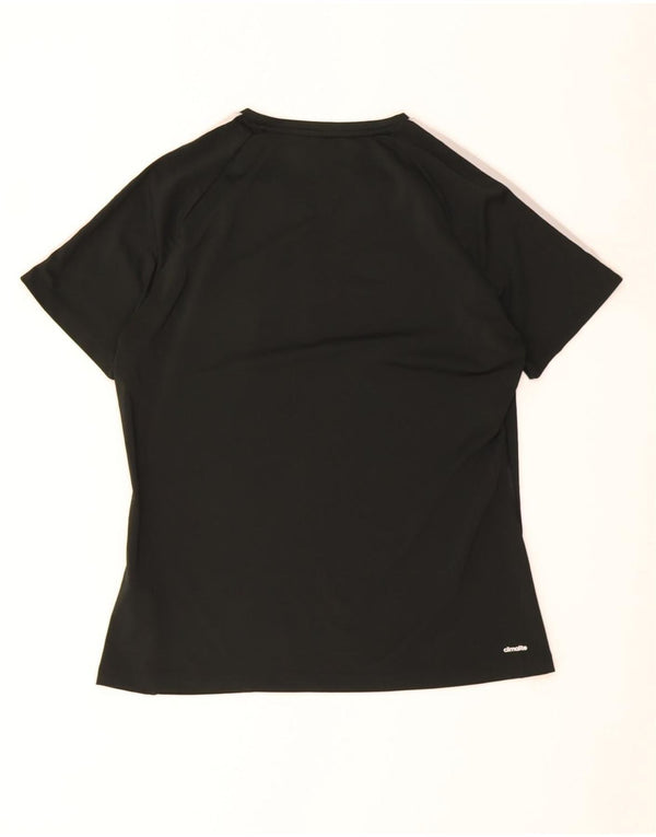 Adidas Womens Climalite T-Shirt Top UK 16/18 Large Black Polyester
