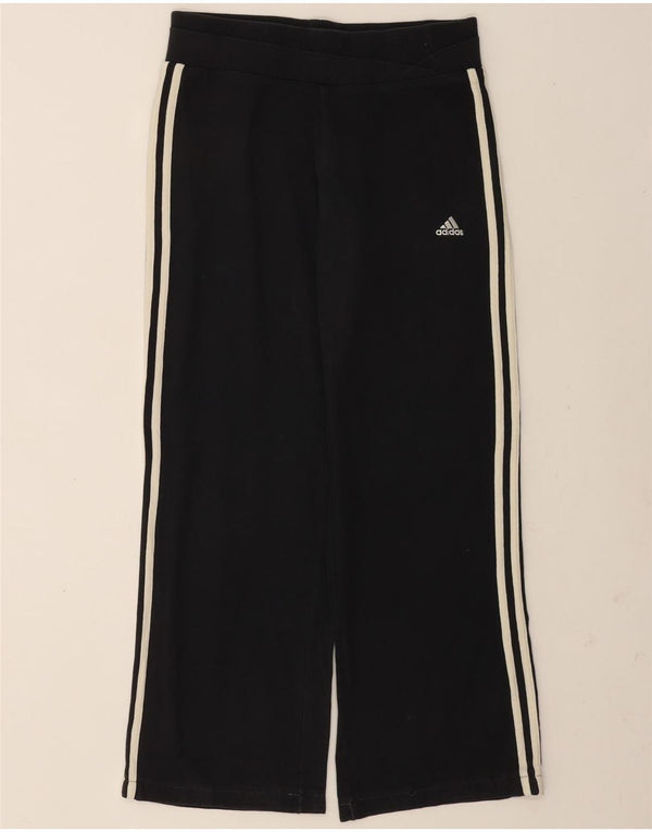 Adidas Damen Trainingshose UK 10 Small Schwarz Baumwolle