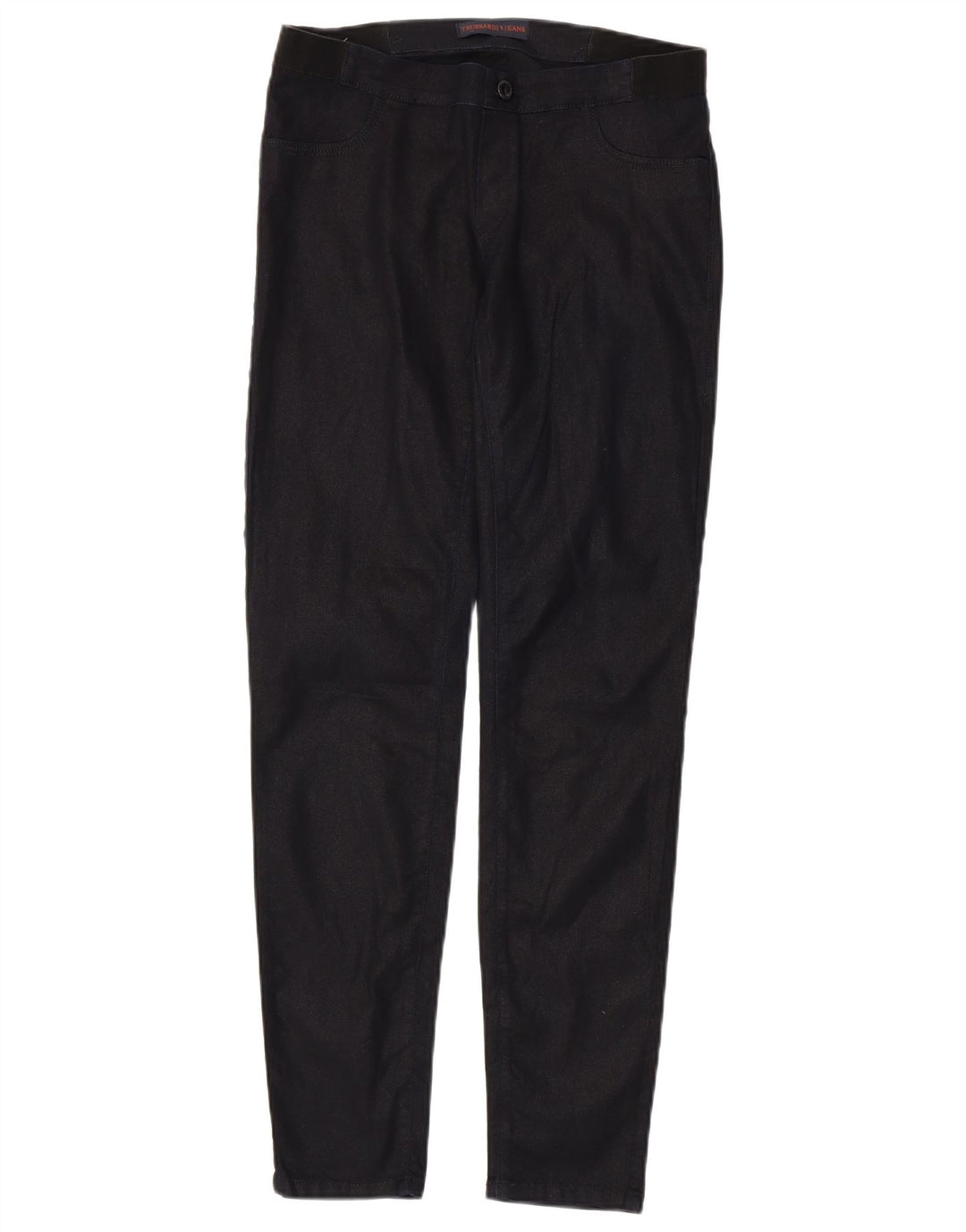 TRUSSARDI Damen-Hose, schmal, Freizeithose, Größe L, W32, L30, Marineblau, Baumwolle