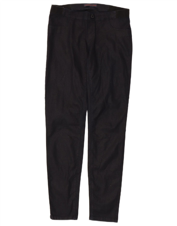 TRUSSARDI Damen-Hose, schmal, Freizeithose, Größe L, W32, L30, Marineblau, Baumwolle