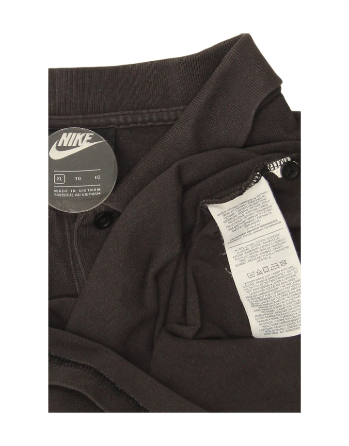 Nike Herren-Poloshirt XL aus schwarzer Baumwolle