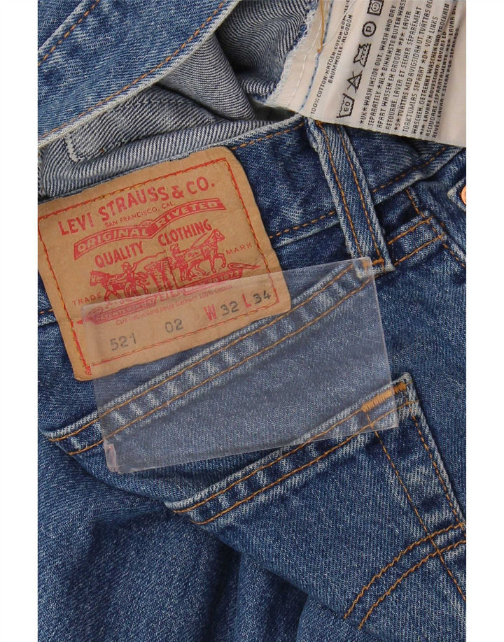 Levi's Herren 521 Straight Jeans W32 L32 Blaue Baumwolle
