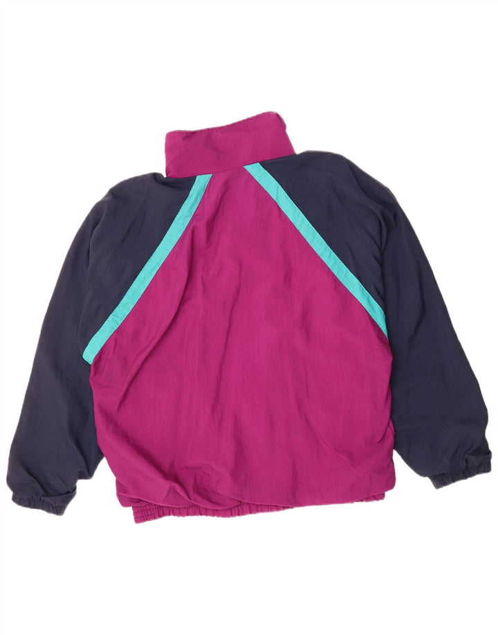 THINK PINK Herren-Trainingsanzug-Oberteil, Jacke, groß, Burgunderrot, Farbblock-Polyester