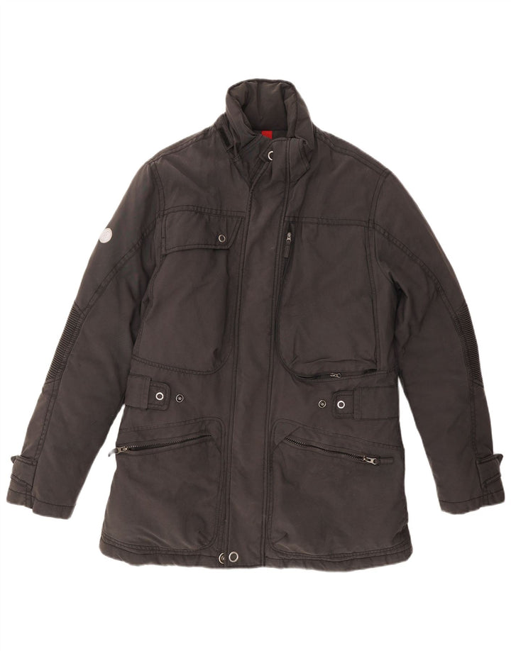 Invicta Herren Wattierte Jacke UK 40 Large Graues Nylon