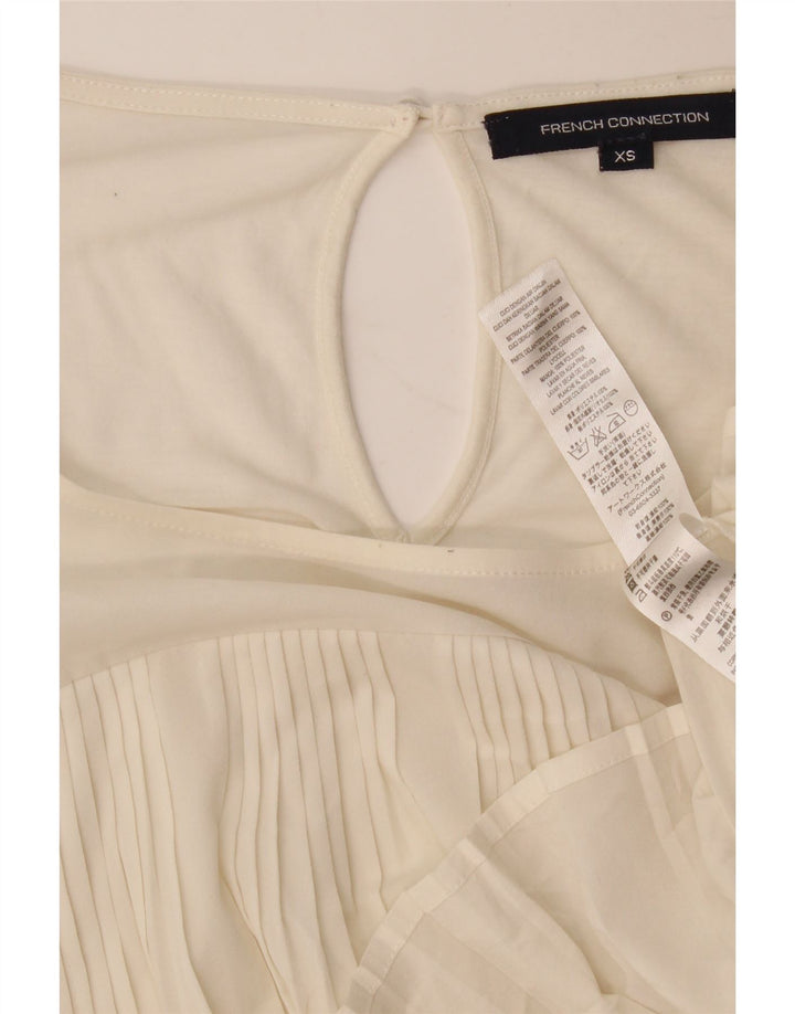 French Connection Damen-Blusenoberteil in Übergröße, UK 6, XS, Weiß, Polyester