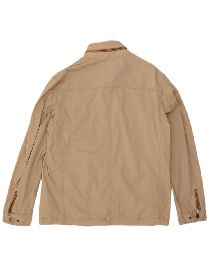 MASSIMO DUTTI Herren Utility-Jacke UK 42 XL Beige Baumwolle
