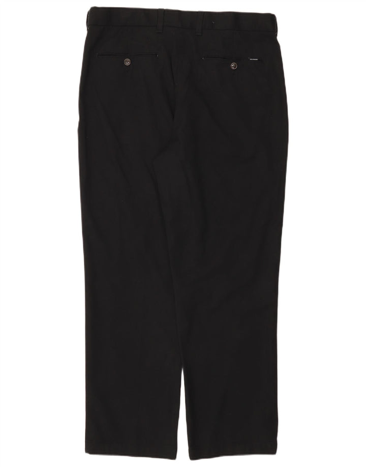 Gerade Herren-Anzughose von Marks & Spencer, W36, L29, schwarze Baumwolle