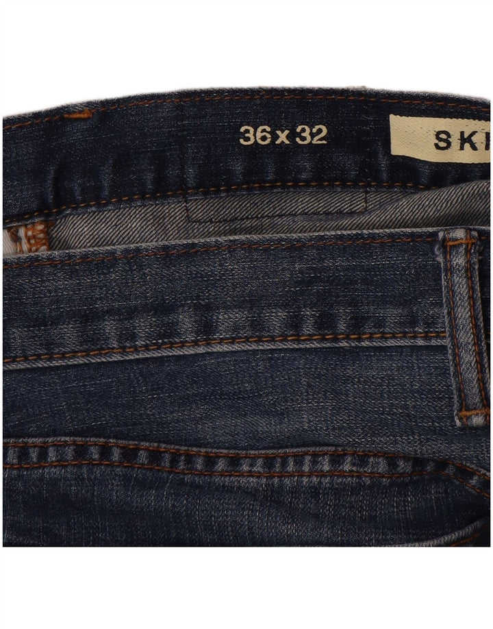 Gap Herren Skinny Jeans W36 L32 Blaue Baumwolle