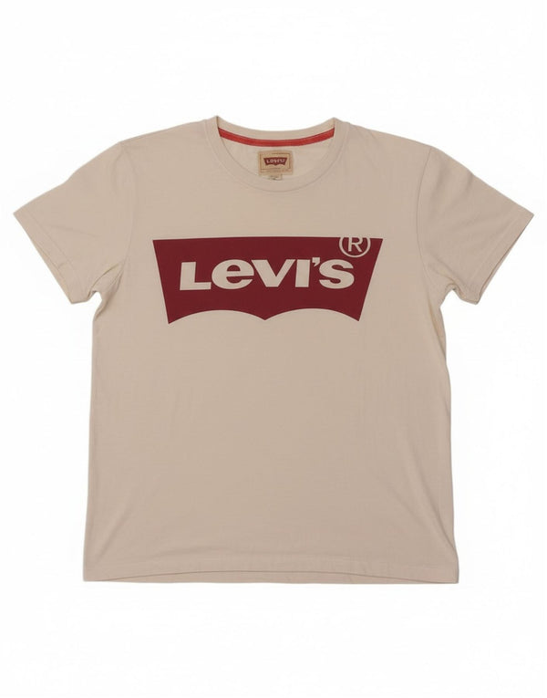 Levi's Mädchen-T-Shirt mit Grafik, 15–16 Jahre, weiße Baumwolle