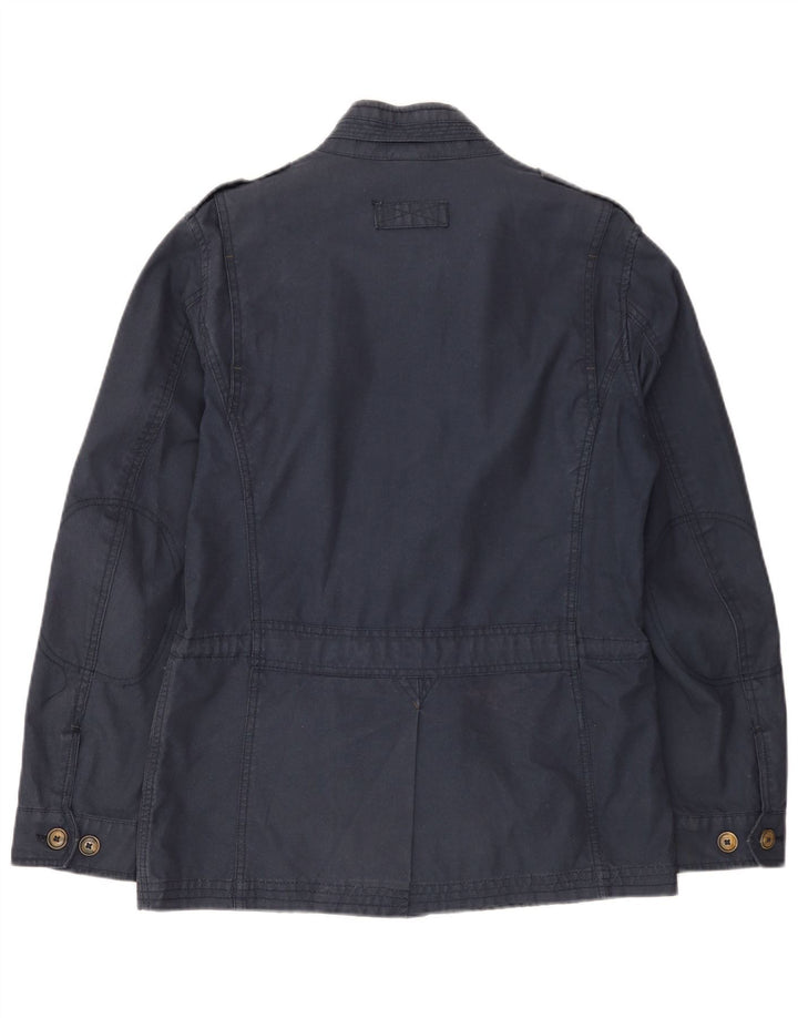 MASSIMO DUTTI Herren Militärjacke UK 36 Small Marineblau
