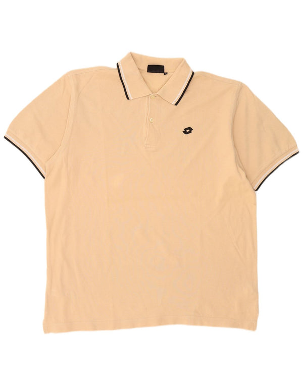 Lotto Herren Poloshirt 2XL Beige Baumwolle