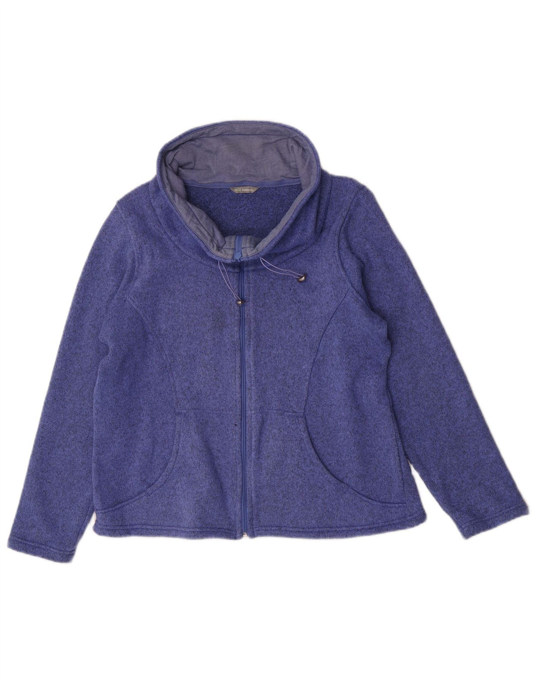 Marks & Spencer Damen-Trainingsanzugoberteil mit bequemer Passform, Gr. 16, Blau