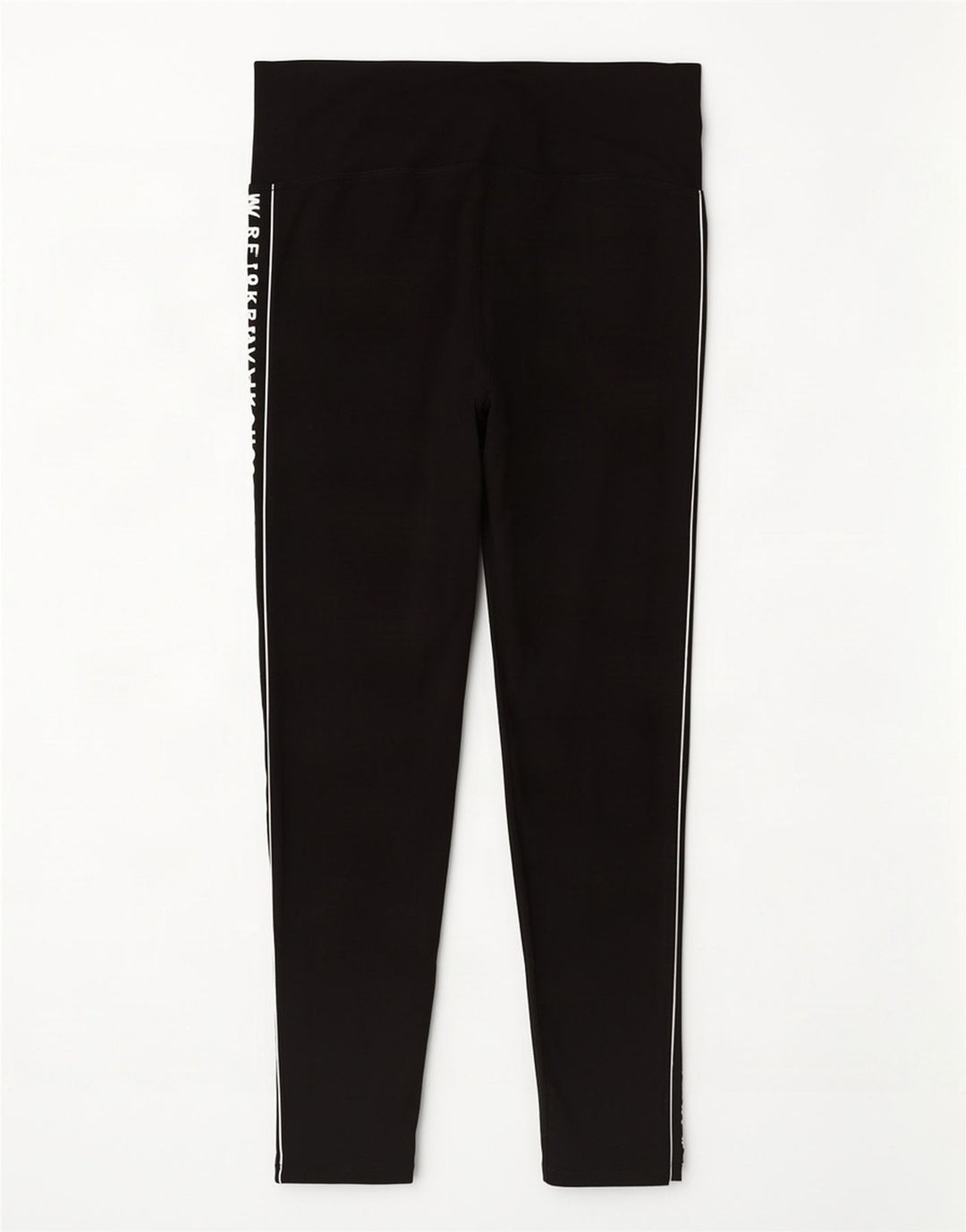 Dkny Womens Graphic Leggings UK 14 Mittelschwarze Baumwolle
