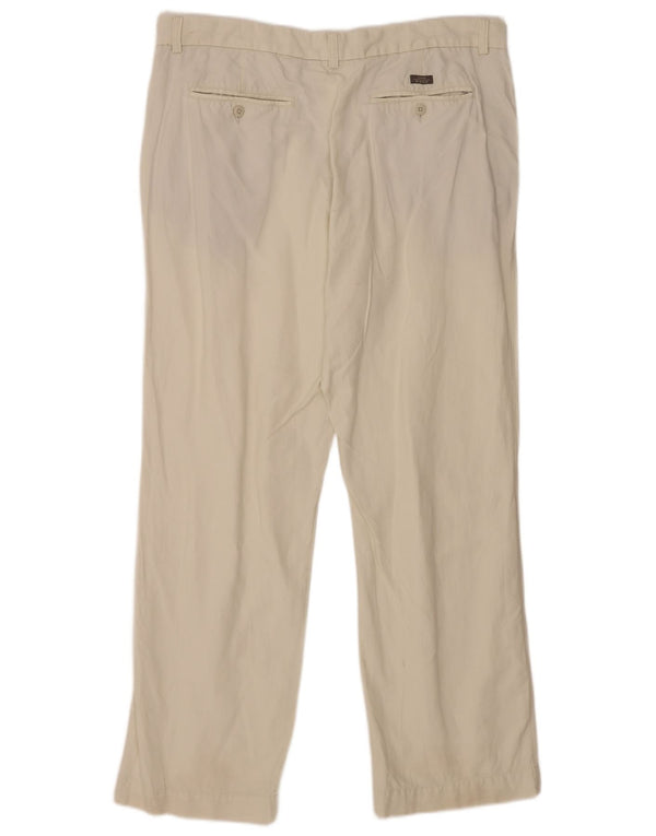 Marks & Spencer Herren Blue Harbour Straight Anzughose W40 L33 Off White