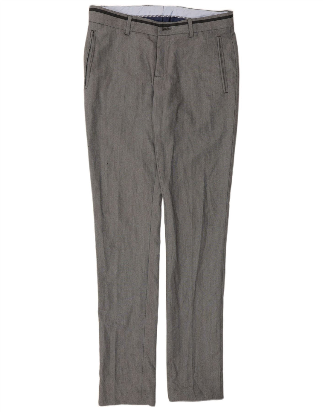 Zara Slim Chino-Hose für Herren, EU 38, Mittel W30 L33, Grau, Polyester