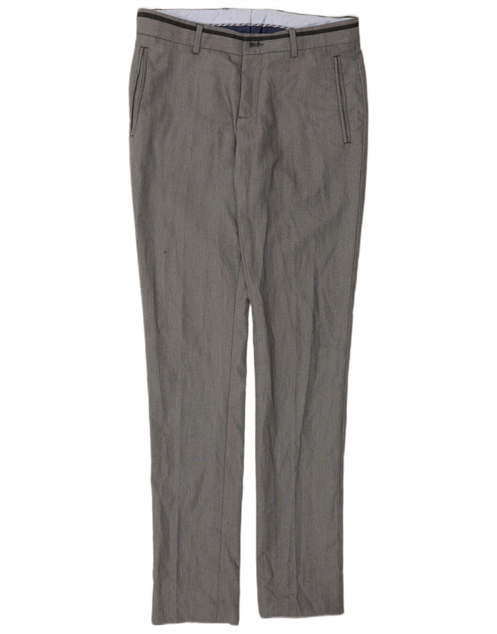 Zara Slim Chino-Hose für Herren, EU 38, Mittel W30 L33, Grau, Polyester
