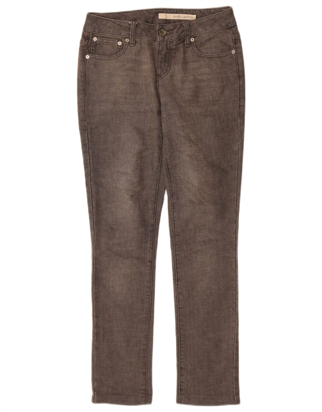 Dkny Damen Slim Jeans US 4 Small W28 L30 Graue Baumwolle