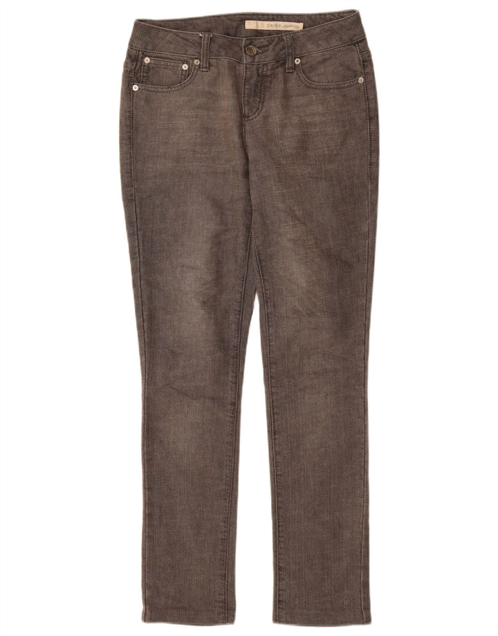 Dkny Damen Slim Jeans US 4 Small W28 L30 Graue Baumwolle