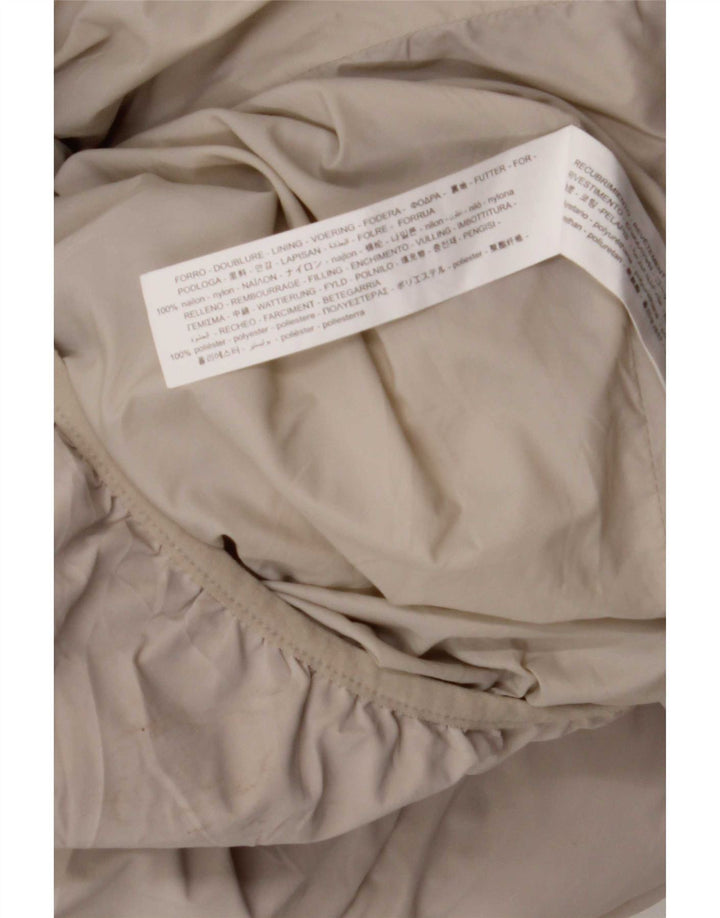 Zara Herren Wattierte Jacke UK 36 Small Graues Nylon