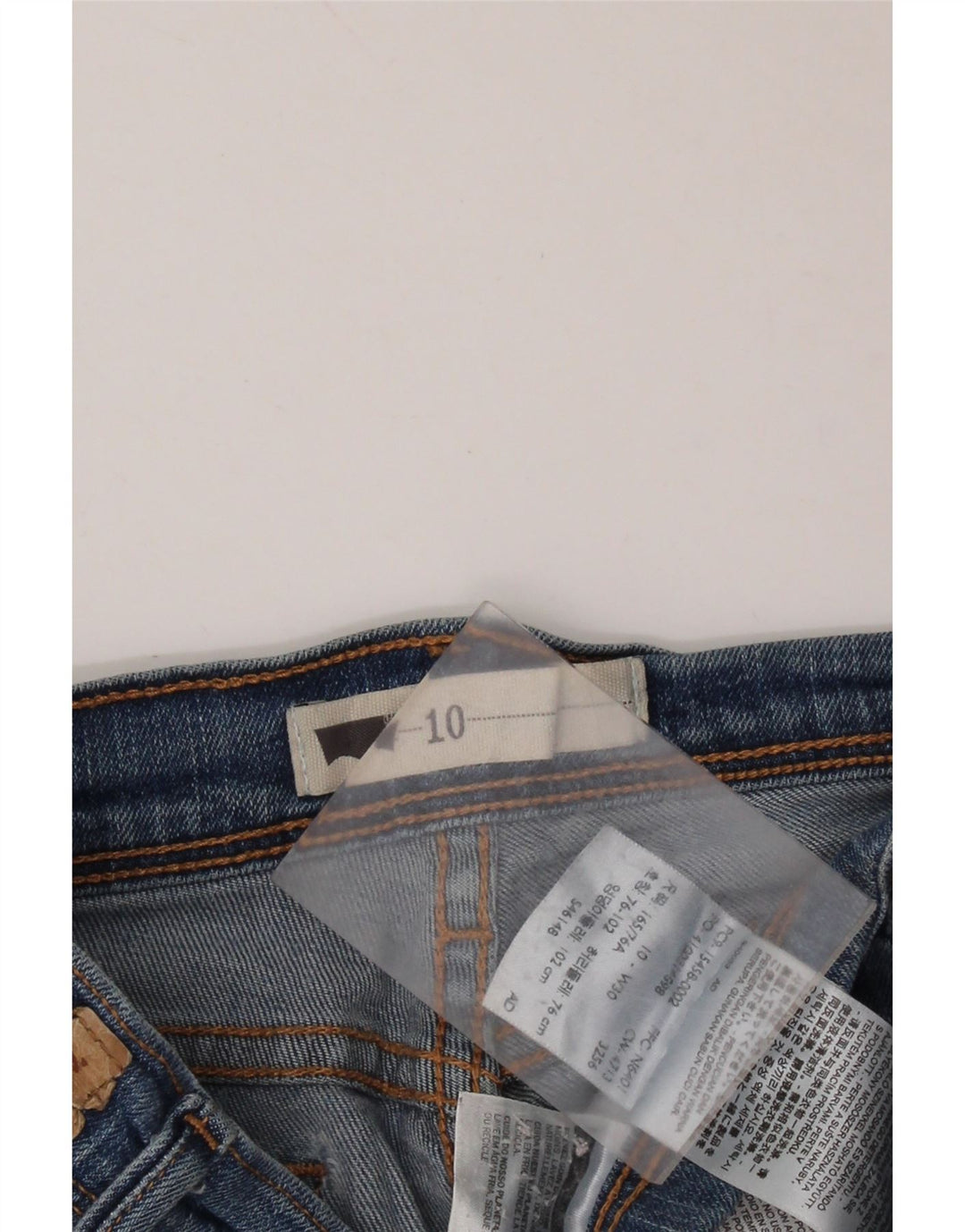 LEVI'S Damen-Jeansshorts mit mittelhohem Bund, US 10, Mittel W30, blaue Baumwolle