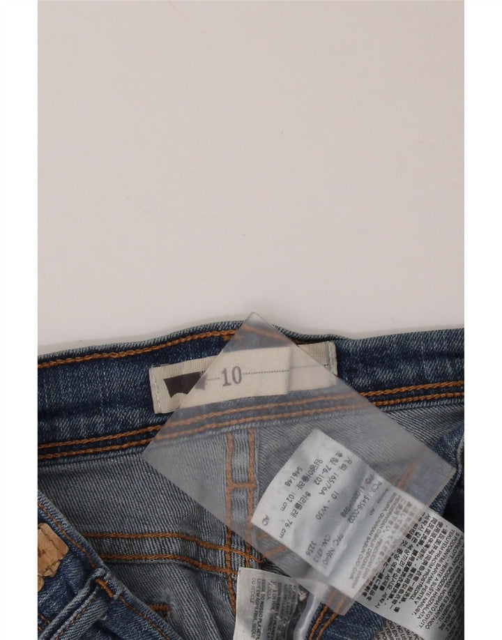 LEVI'S Damen-Jeansshorts mit mittelhohem Bund, US 10, Mittel W30, blaue Baumwolle